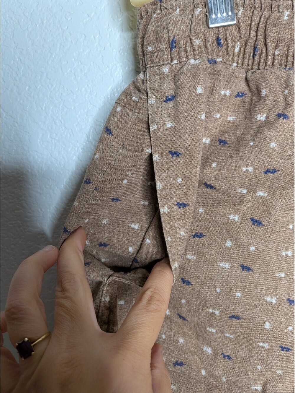Patagonia Organic Cotton Brown Printed Baggies Shorts Men’s Small - Picture 3 of 5